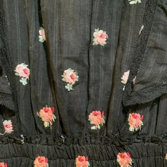 Love Shack Fancy Flowery Embroidered Mini Dress XS NWT - Picture 2 of 14